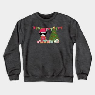 Suave Corgi celebrates Christmas! - The Cool sophisticated Puppy! Crewneck Sweatshirt